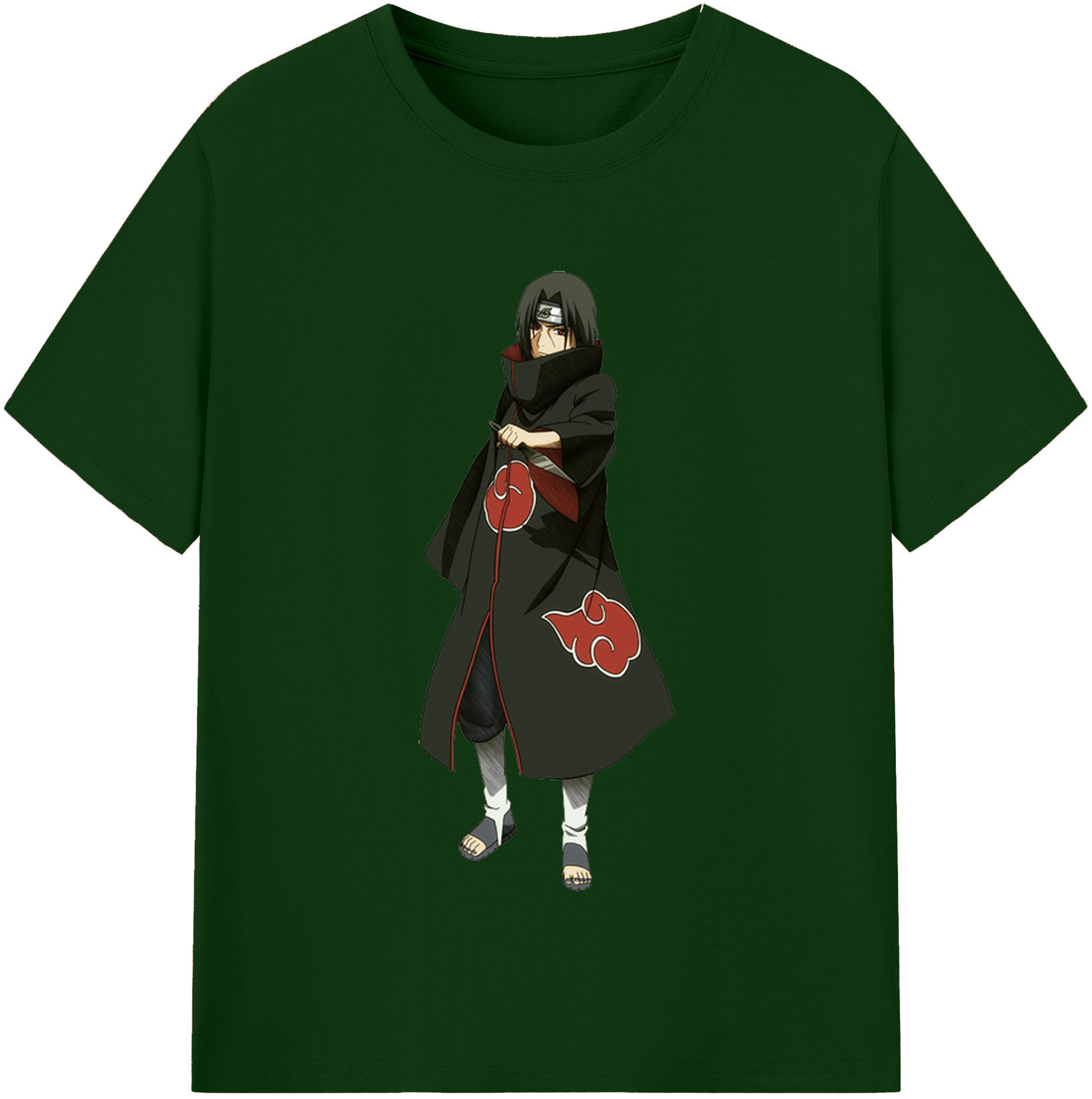 （画像用） NARUTO -ナルト- うちは イタチ Uchiha Itachi 綿100％半袖Tシャツ（フロントプリント）